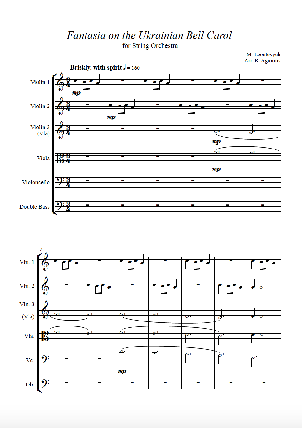 Thumbnail: Fantasia on the Ukrainian Bell Carol - String Orchestra