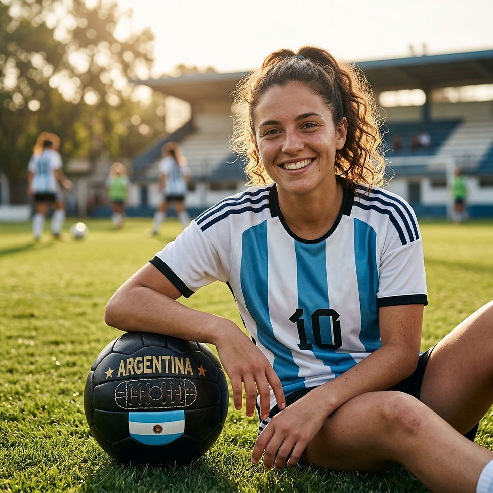 Thumbnail: Argentina | 1960's Retro Soccer Ball | 100% Leather | Hand Crafted