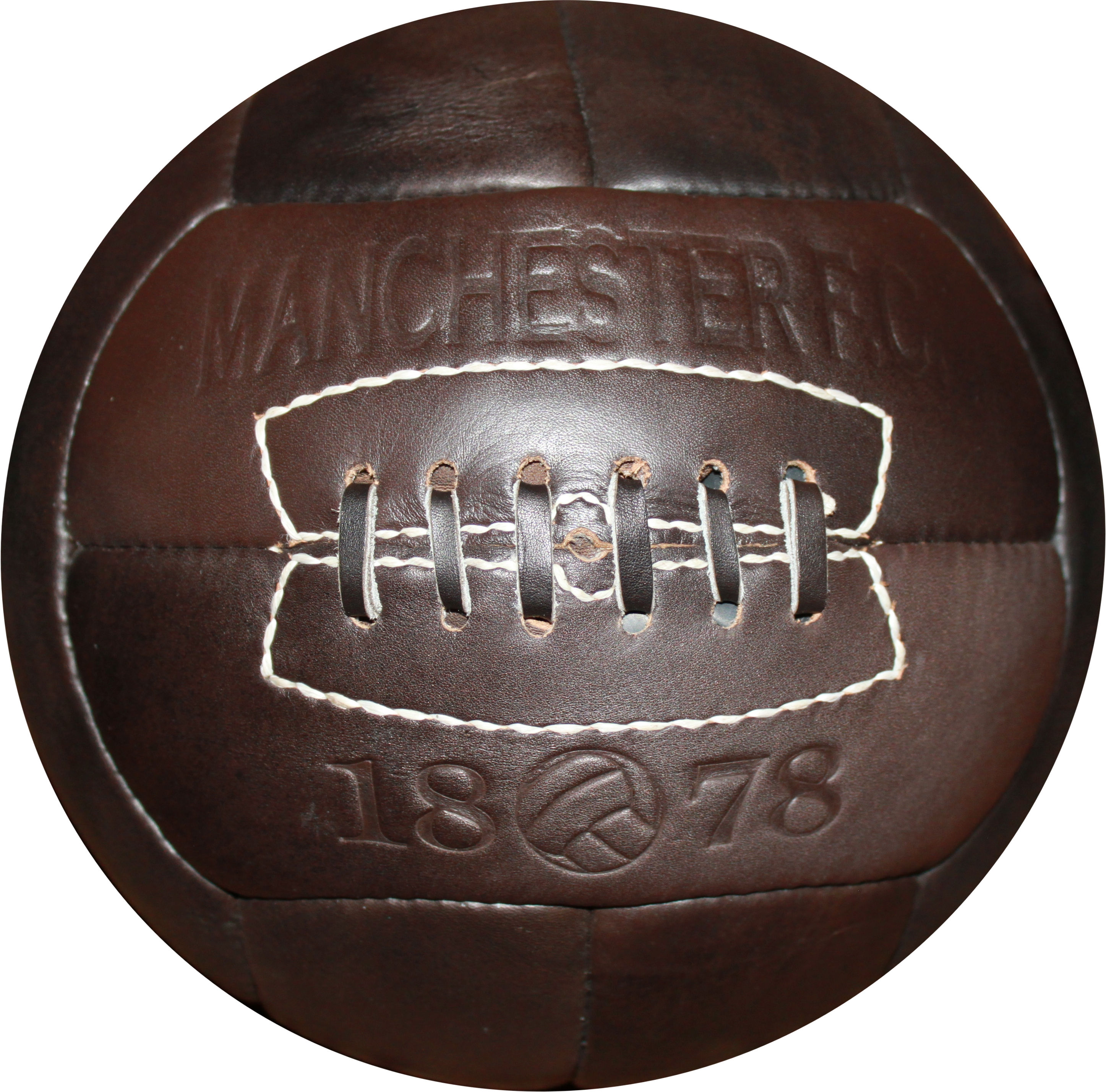 Manchester 1878 | Retro Leather Soccer Ball | 12 Panels