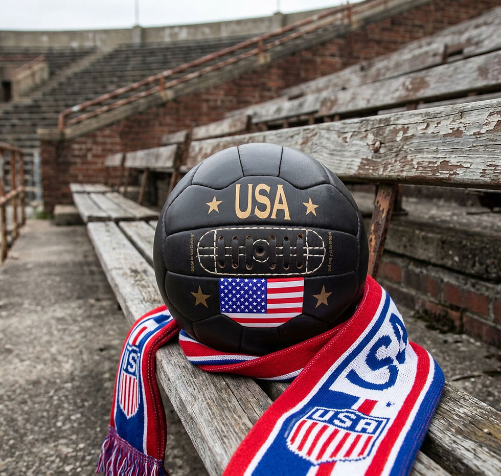 Миниатюра: USA | 1960's Retro Soccer Ball | 100% Leather