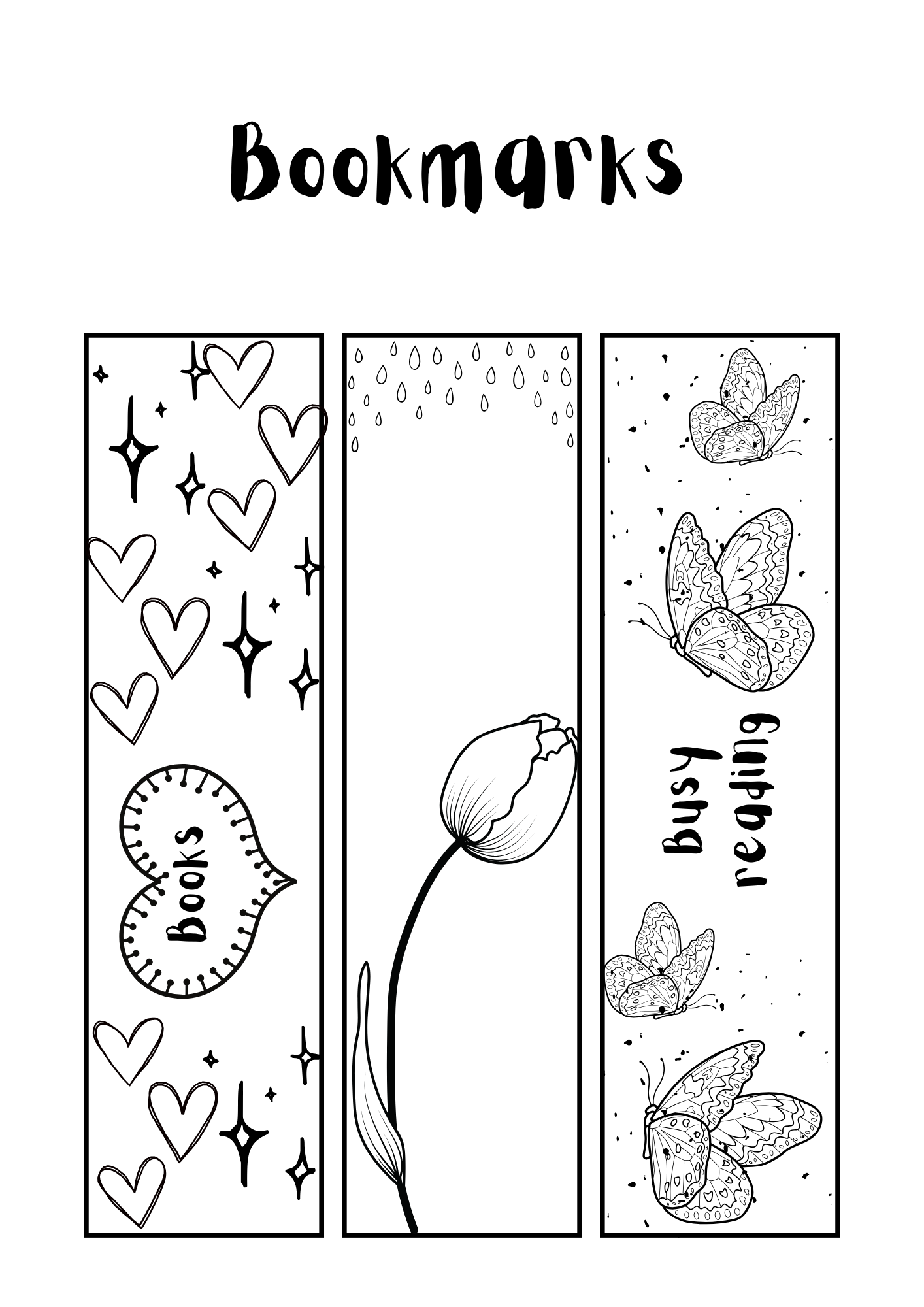 Free printable Bookmarks (Girls 6+)