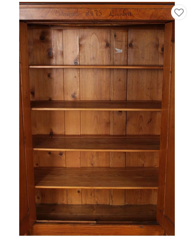 Thumbnail: Antique Painted Biedermeier Armoire or Cupboard