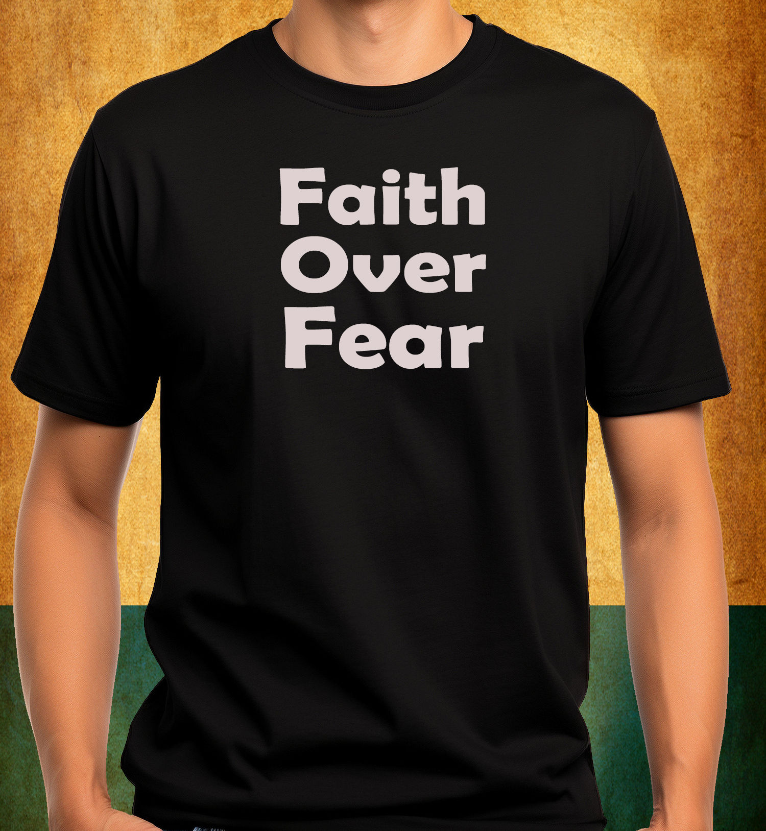 Faith Over Fear Black T-Shirt