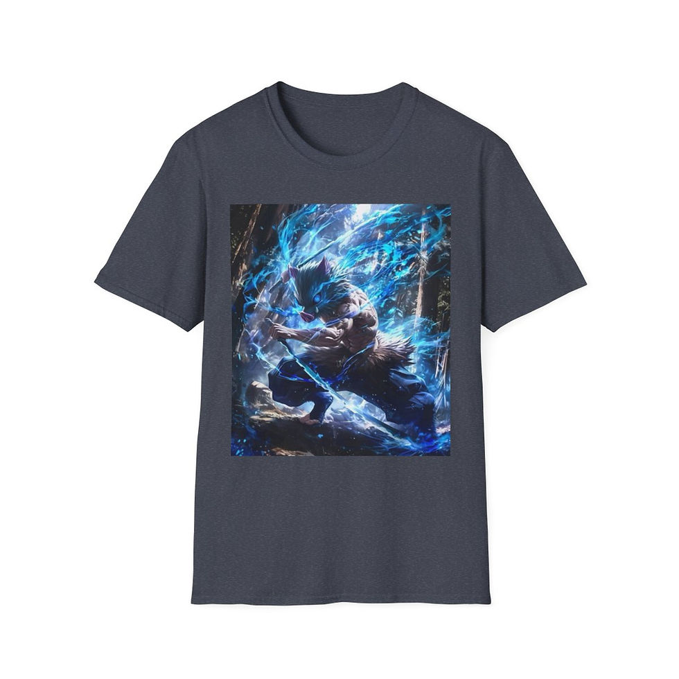 Miniatura: Demon Slayer Unisex JL Anime T-Shirt Softstyle - Inozuke Power