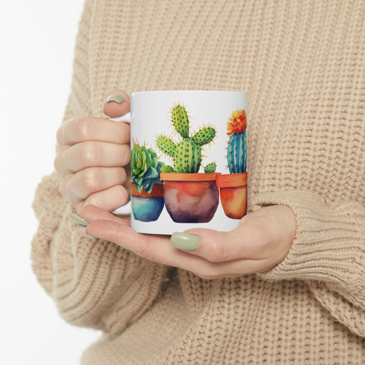Ceramic Mug 11oz, Cactus Mug - Father's Day Gift - Mother's Day Gift