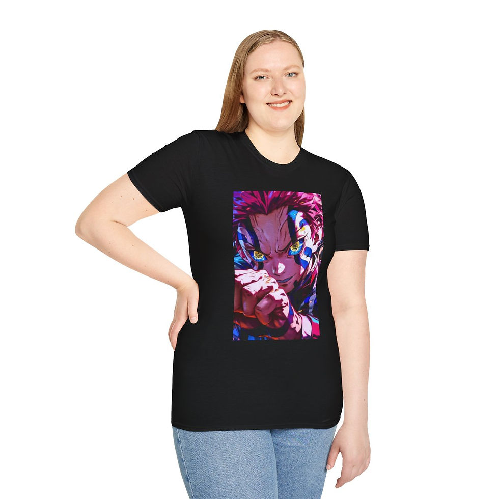 Miniatura: Demon Slayer Unisex JL Anime T-Shirt Softstyle - Akaza