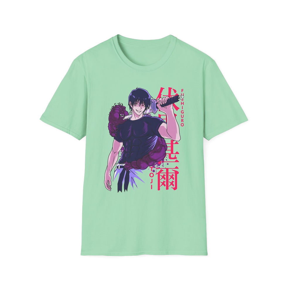 Miniatura: JJK Unisex JL Anime T-Shirt Softstyle - Toji Fushiguro