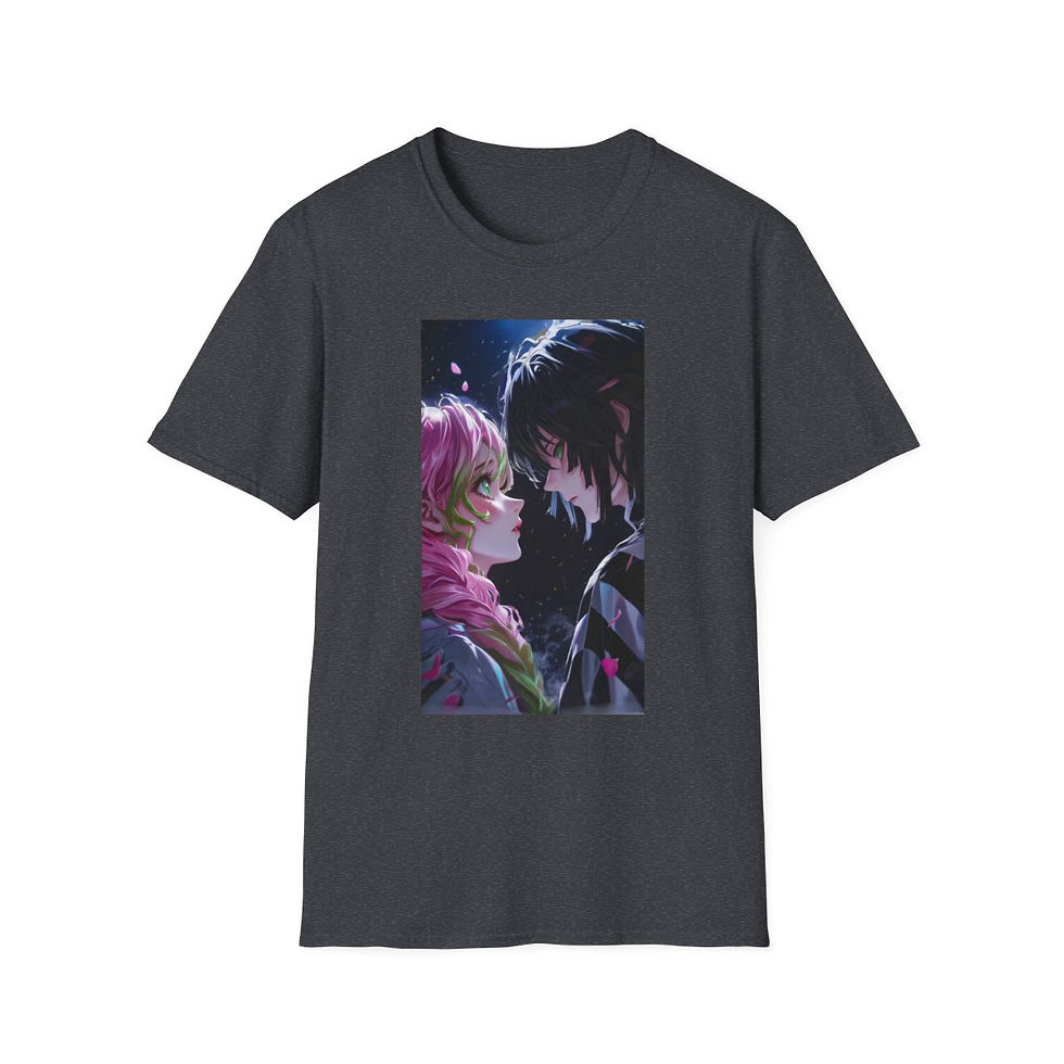 Thumbnail: Demon Slayer Unisex JL Anime T-Shirt Softstyle - Tomioka and Kanroji