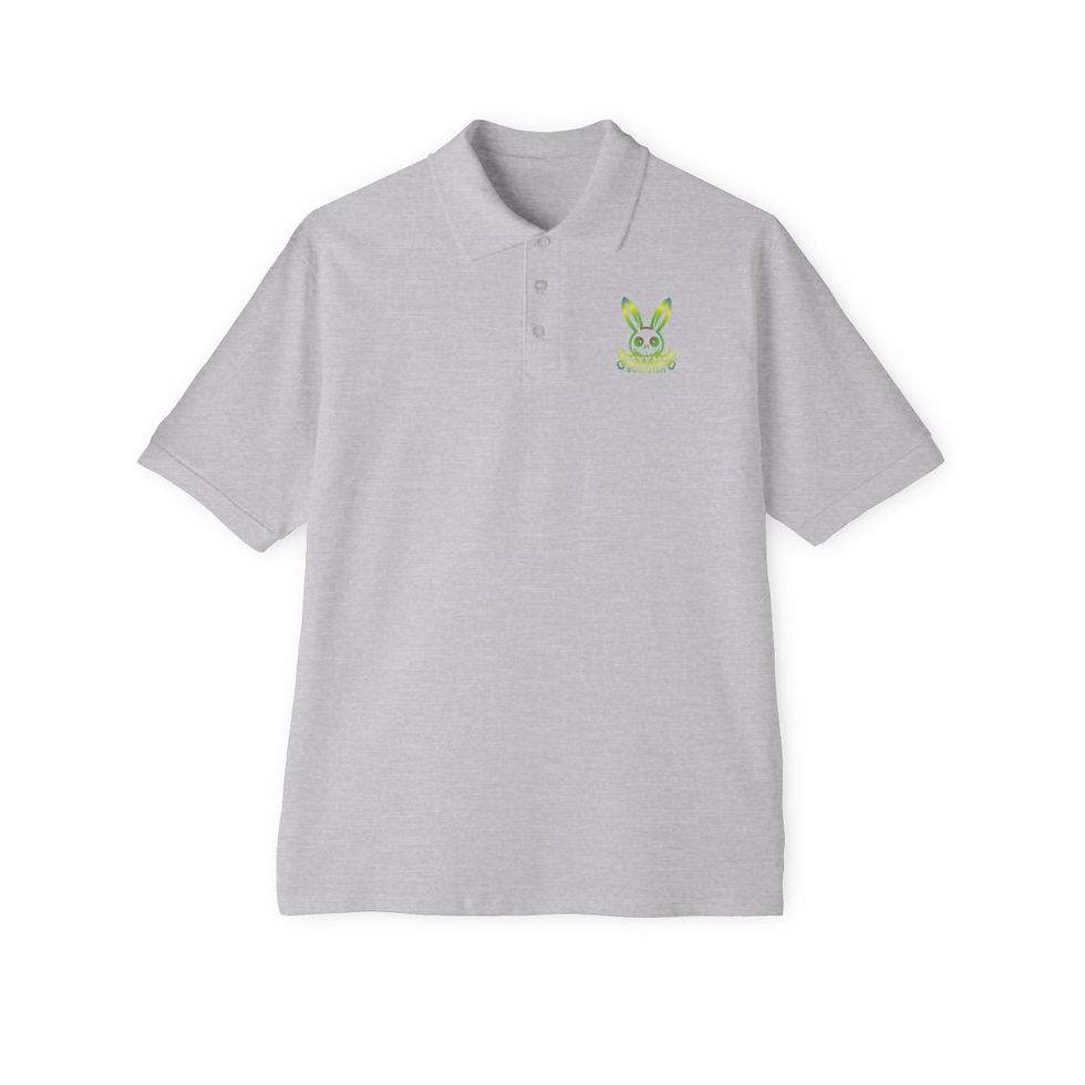 Miniatura: Men's Piqué Polo  PSYYHO BUNNYTON Neon Yellow Logo