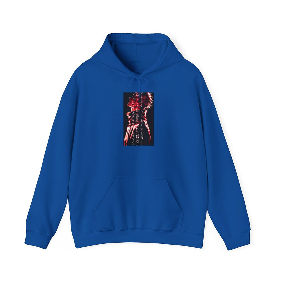 Miniatura: Unisex Heavy Blend JL Anime Hooded Sweatshirt - Sukuna Red Evil