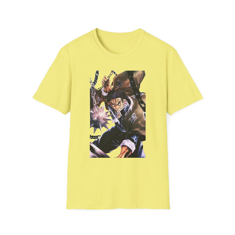 Thumbnail: Unisex JL Anime T-Shirt Softstyle - KnY Gyomei Himejima Multiple Colors