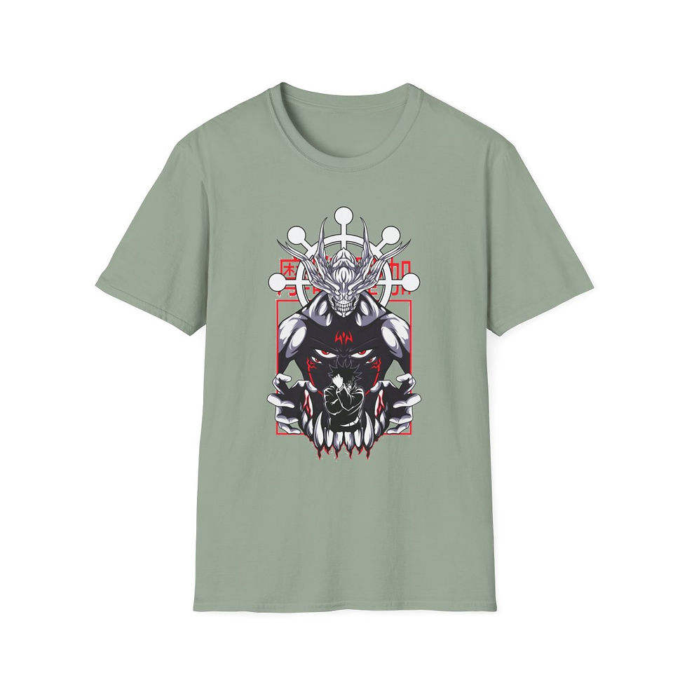 Miniatura: JJK Unisex JL Anime T-Shirt Softstyle - Fishiguro Attacked