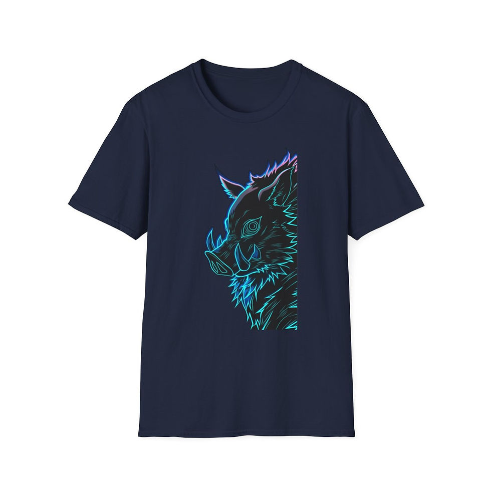 Miniatura: Demon Slayer Unisex JL Anime T-Shirt Softstyle - Inozuke Mask
