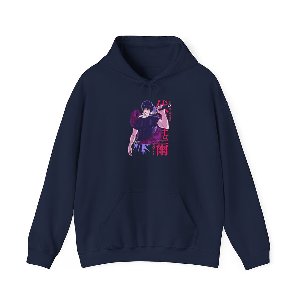 Thumbnail: Unisex Heavy Blend JL Anime Hooded Sweatshirt - JJK Toji Fushiguro 