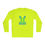 Thumbnail: Unisex Lightweight Long Sleeve Tee PSHYYHO Bunnyton Neon Blue: Athletic