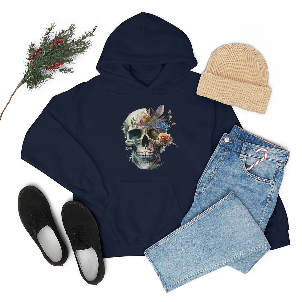Miniatura: Colorful Skull Hoodie Unisex Heavy Blend Hooded Sweatshirt