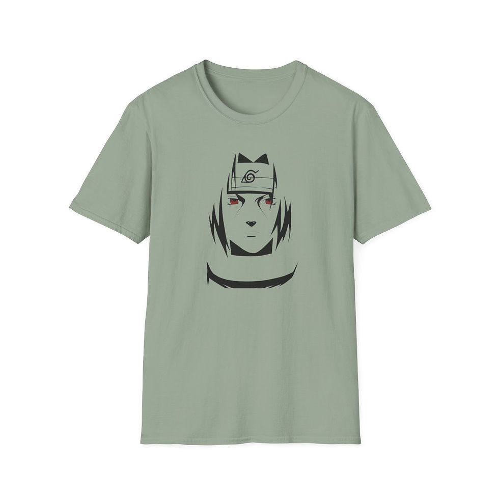 Miniatura: Unisex JL Anime T-Shirt Softstyle Back & Front Printed - Itachi Uchiha