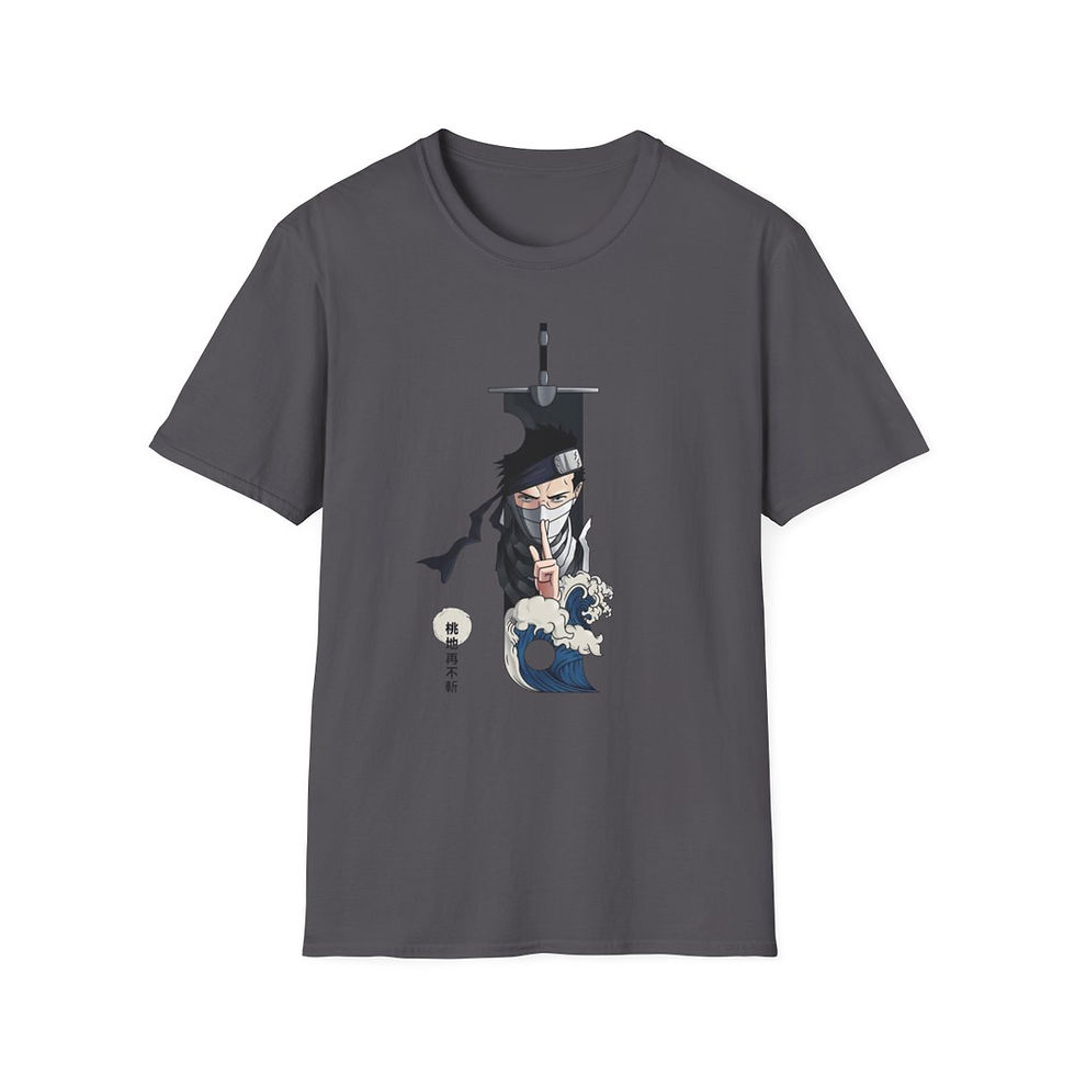 Thumbnail: Unisex JL Anime T-Shirt Softstyle Front and Back Printed - Zabuza Momochi