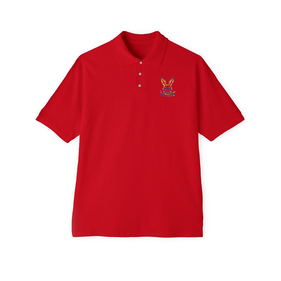 Miniatura: Men's Piqué Polo  PSYYHO BUNNYTON Multicolor Logo