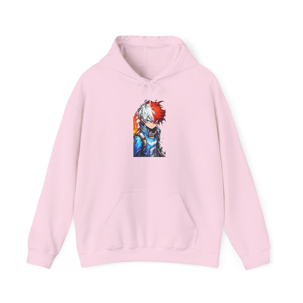Thumbnail: Unisex Heavy Blend JL Anime Hooded Sweatshirt - My Hero Academia Shoto Todoroki