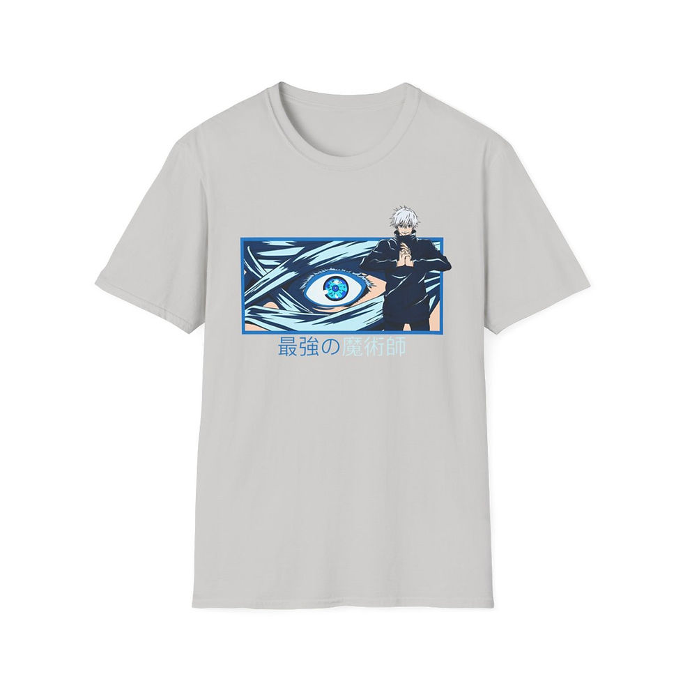 Miniatura: Unisex JL Anime T-Shirt Softstyle Front and Back Printed - Gojo Satoru