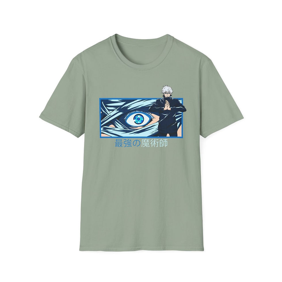 Miniatura: Unisex JL Anime T-Shirt Softstyle Front and Back Printed - Gojo Satoru