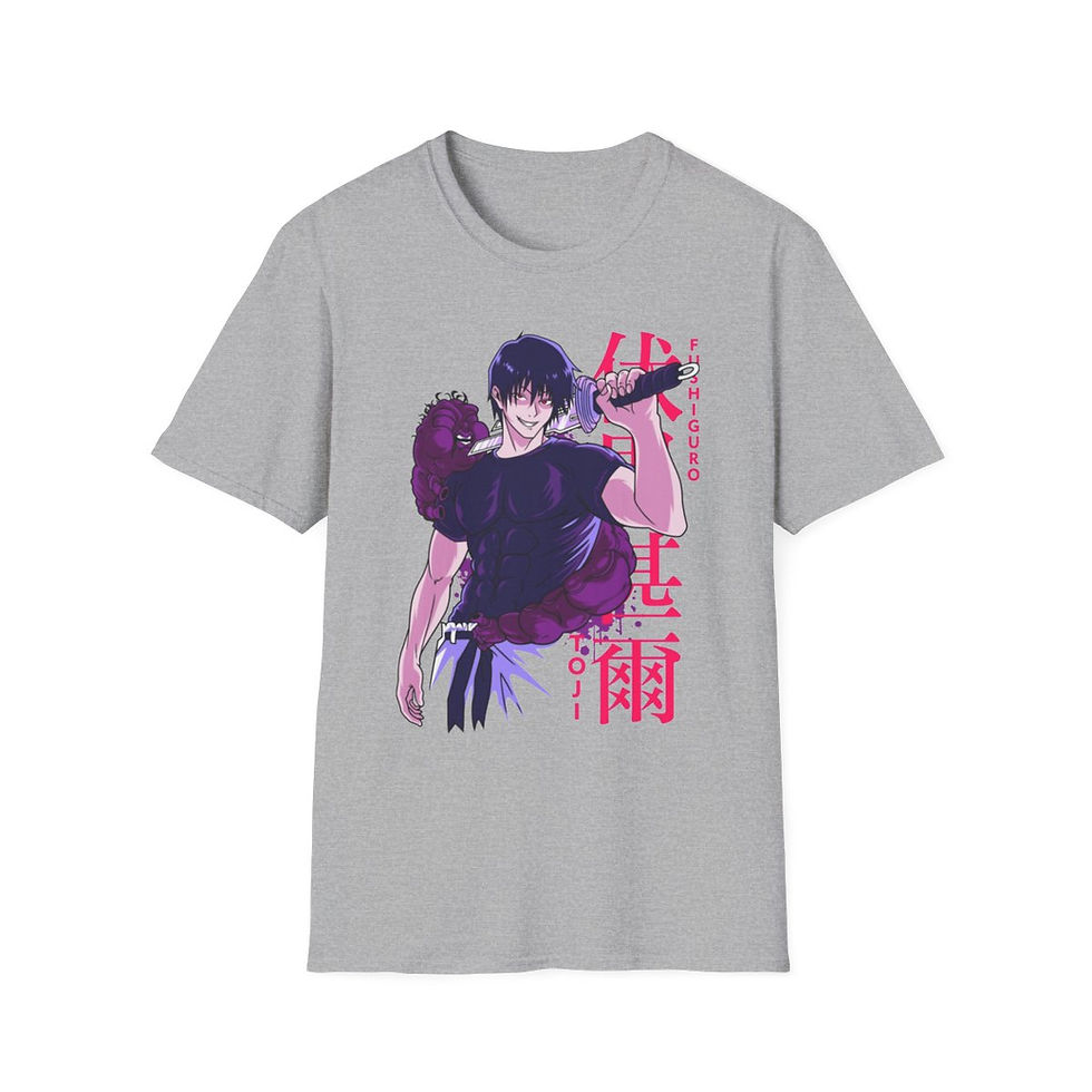 Miniatura: JJK Unisex JL Anime T-Shirt Softstyle - Toji Fushiguro