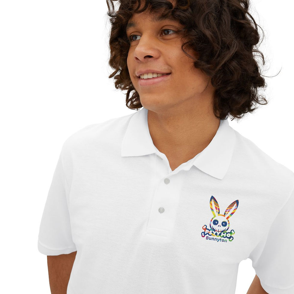 Miniatura: Men's Piqué Polo  PSYYHO BUNNYTON Multicolor Logo