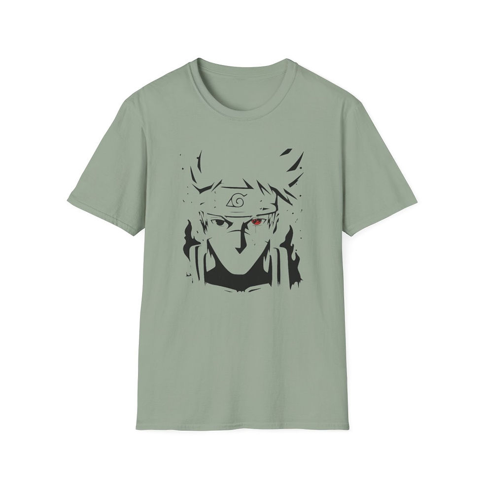 Miniatura: Unisex JL Anime T-Shirt Softstyle Back & Front Printed - Hatake Kakashi