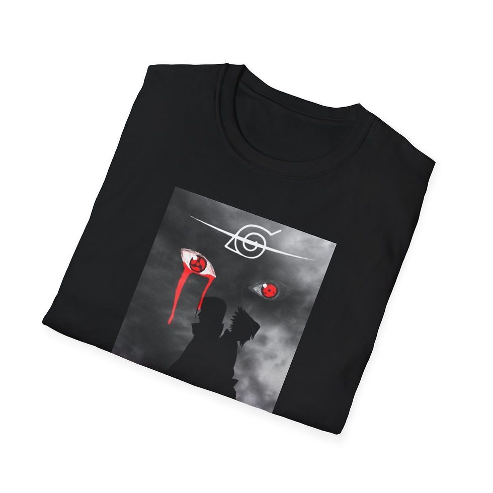 Miniatura: Unisex JL Anime T-Shirt Softstyle - Itachi vs Sazuke