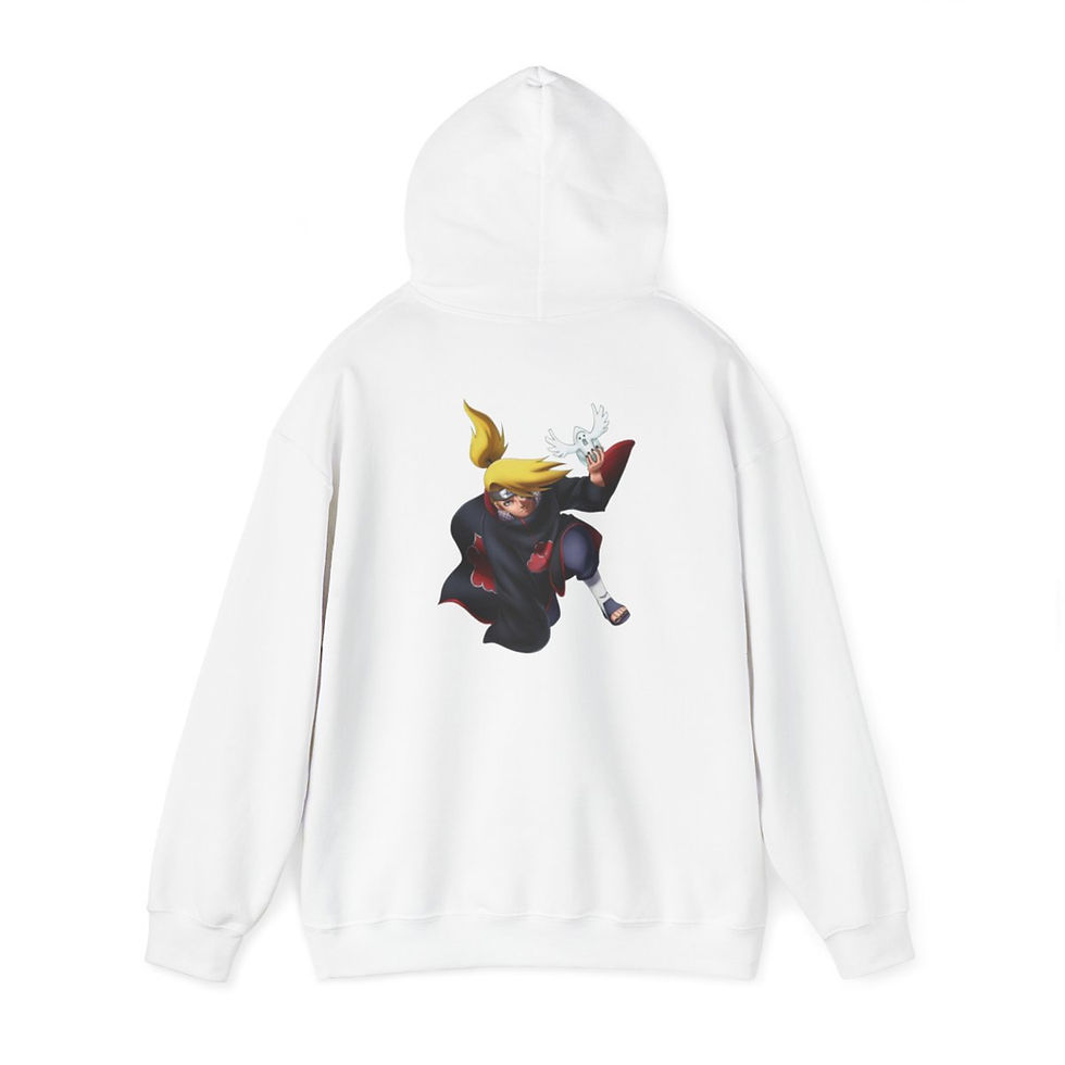 Thumbnail: Unisex Heavy Blend JL Anime Hooded Sweatshirt - Deidara of Akatsuki Klan