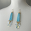Thumbnail: Icy blue dentalium earrings with Austrian crystals