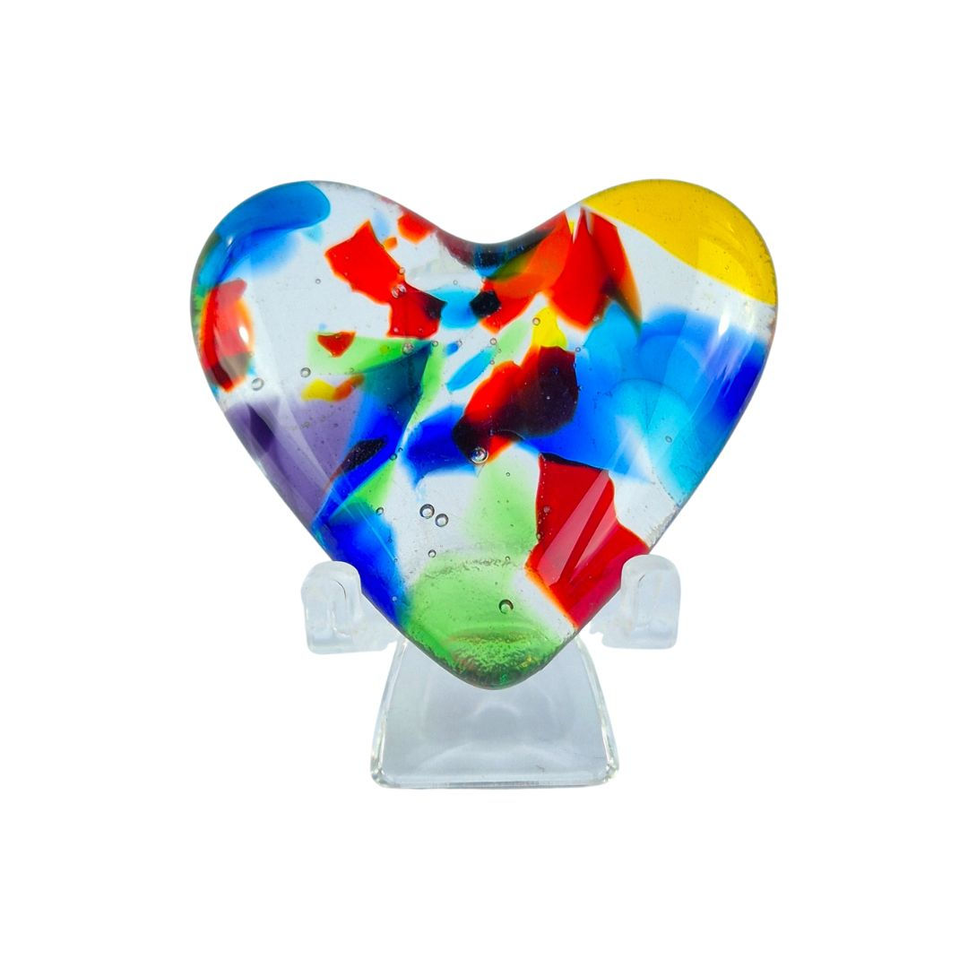 Jill Matthew NZ Fused Glass Artist - Keepsake Heart - Colour Palette