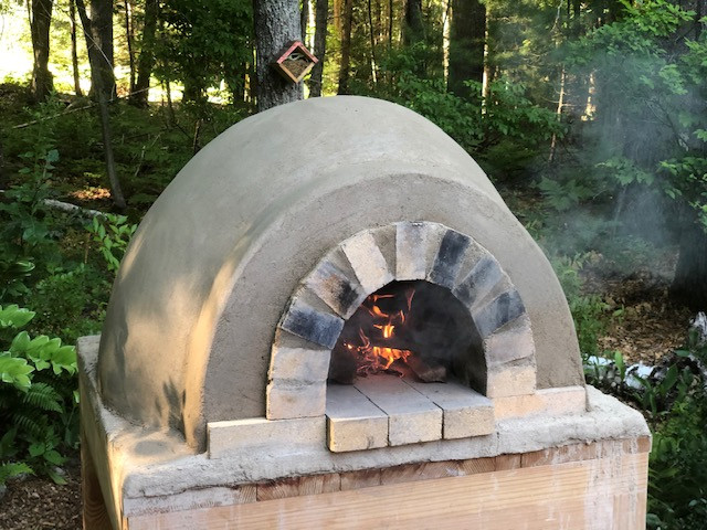 homemade outdoor dome pizza oven