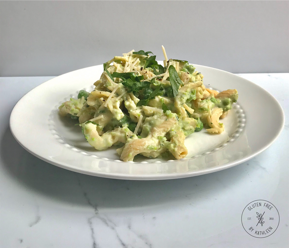 Pea Ricotta Chickpea Pasta