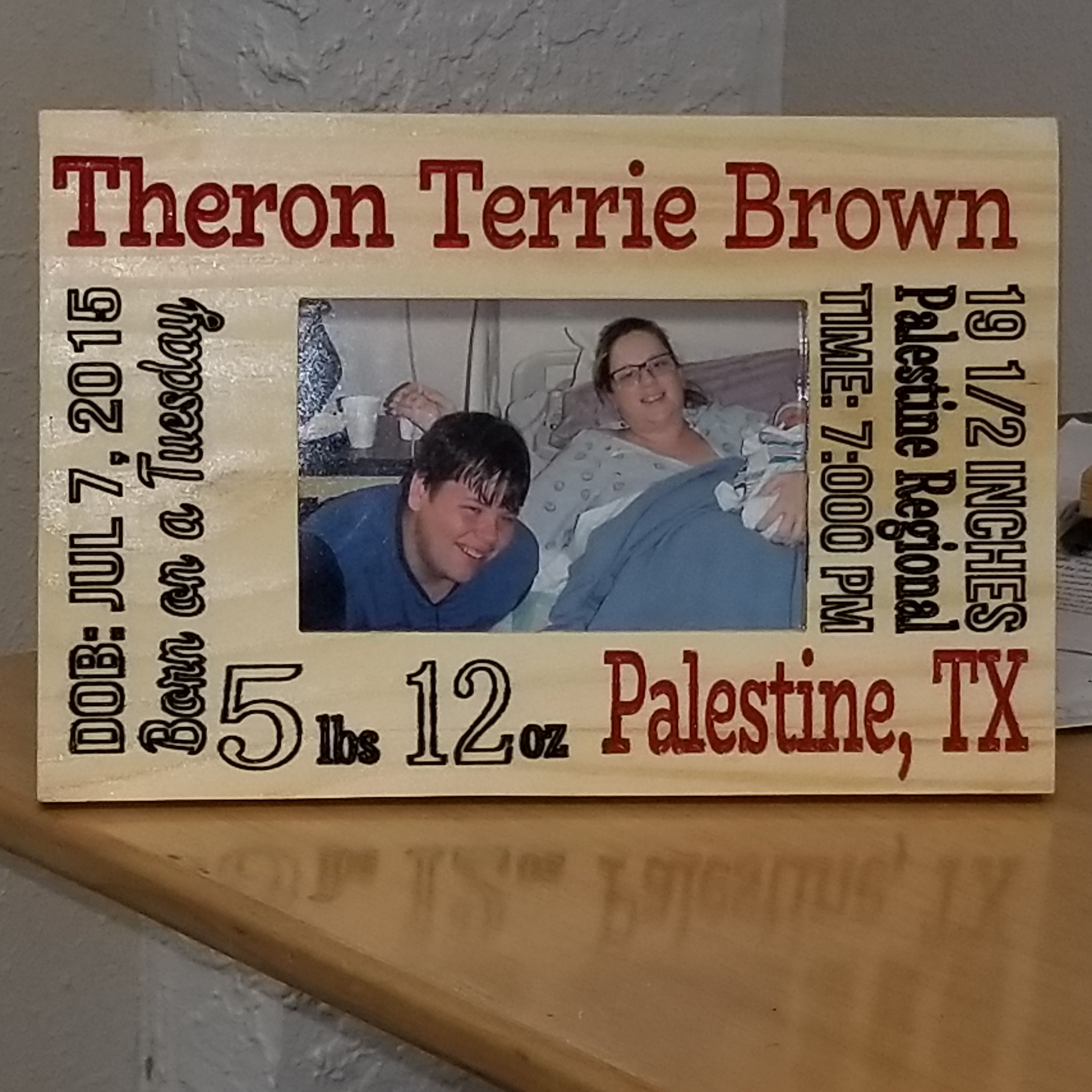 Birth Stats Photo Frame