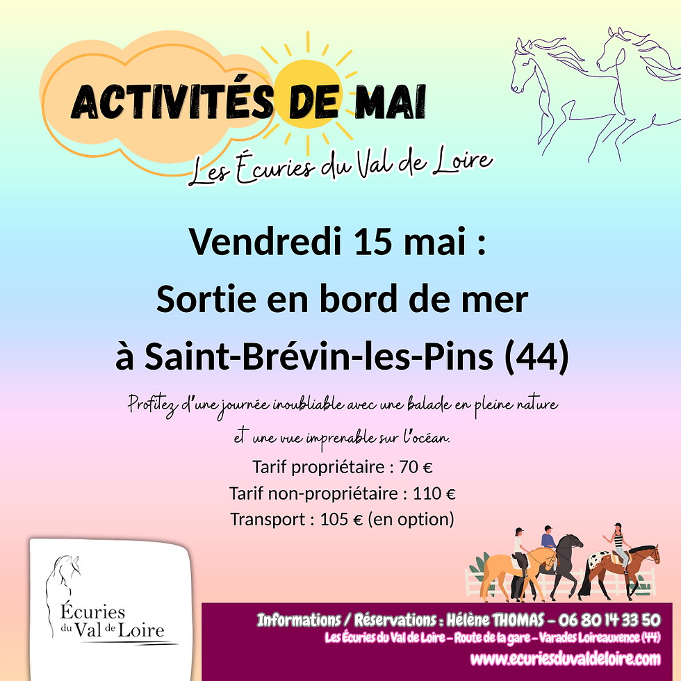 Sorties prévues en mai