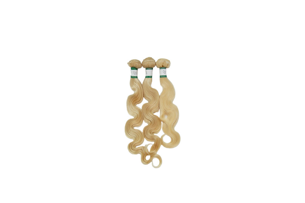 Miniature : Malaysien cheveux vierges (body wave) emeraude verte Blond 613