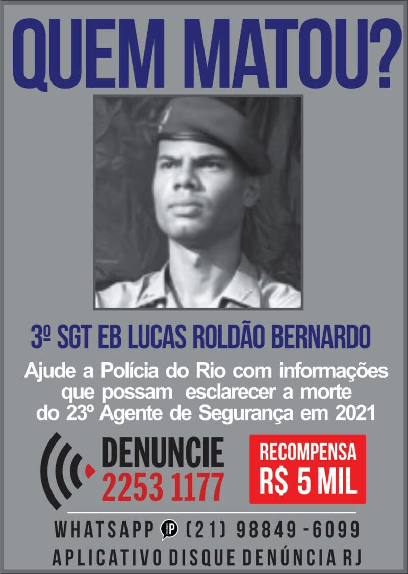 Quem matou o militar em SG? A polícia quer saber