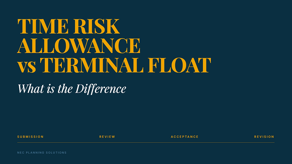 Time Risk Allowance vs Terminal Float in NEC | Programme Acceptance