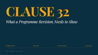 clause 32 programme revision