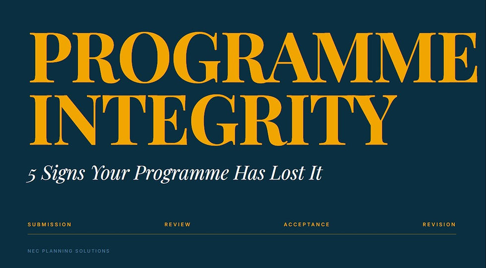 5 signs your project programme has lost integrity
