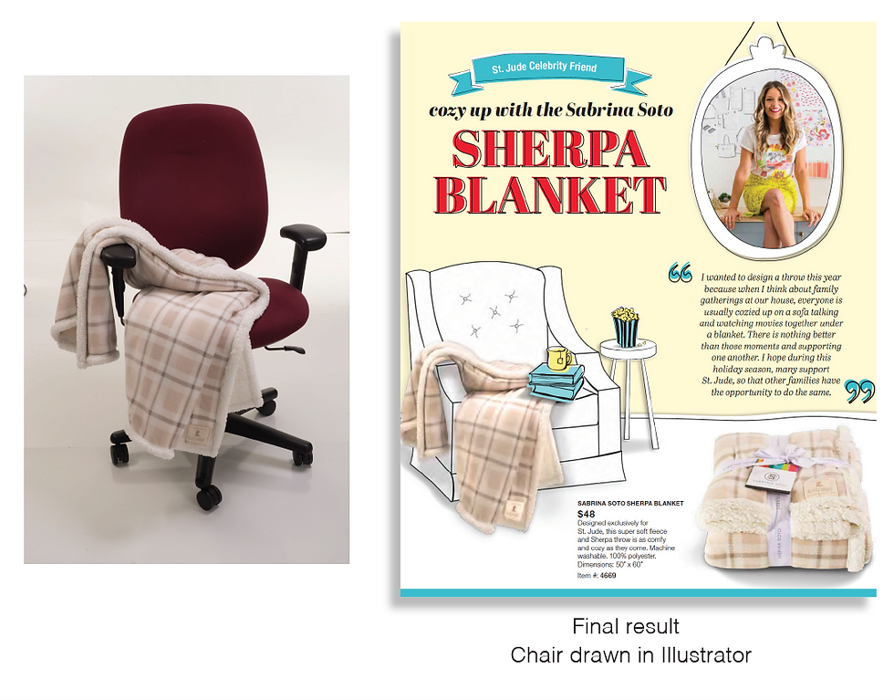 Blanket & illustration combined