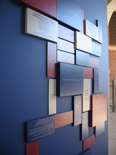 Memphis University School donor wall