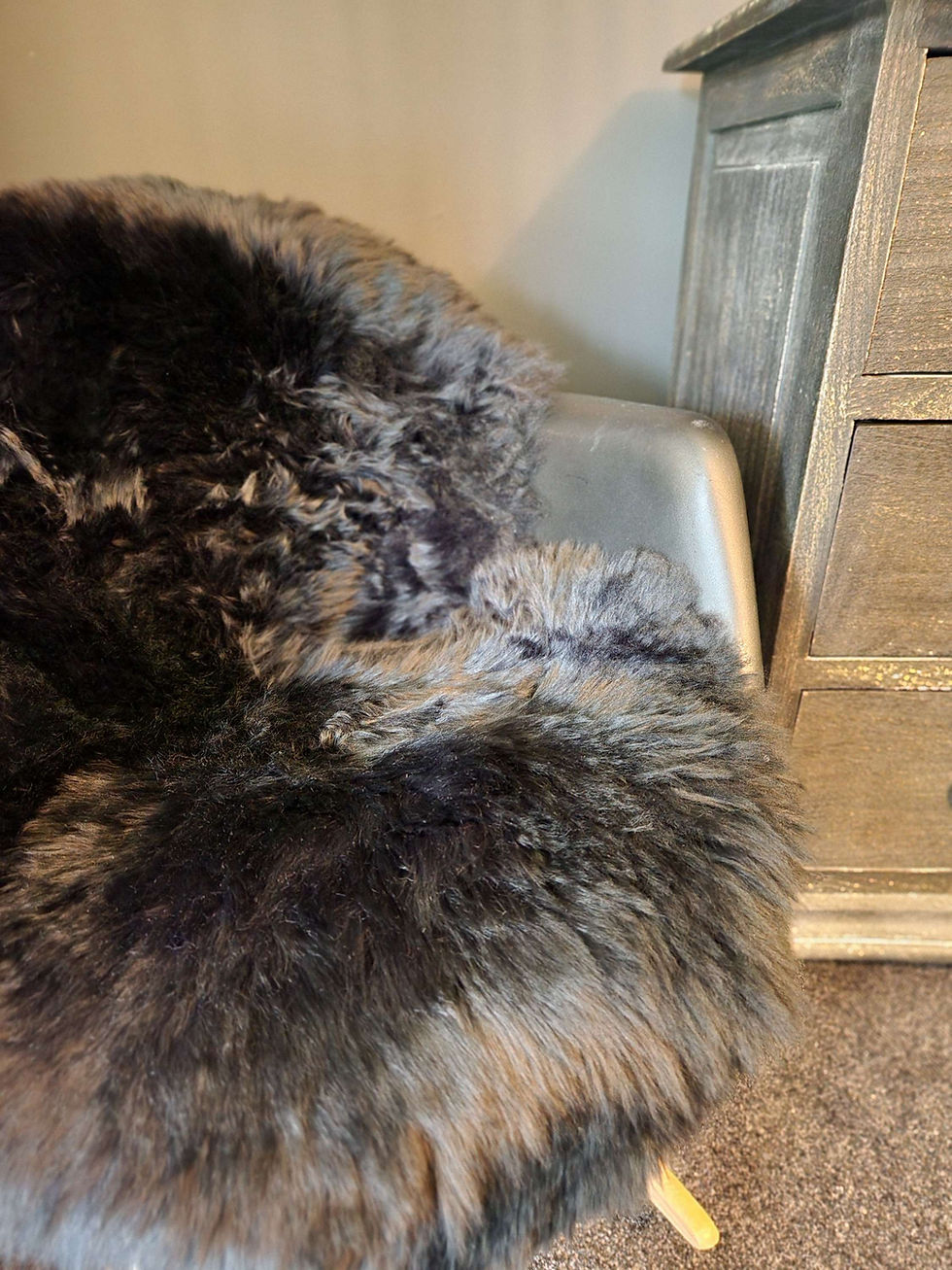 Thumbnail: Australian 115cm Sheepskin Rug - Black