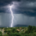 Lightning in sky over home