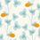 Thumbnail: Chintz Constance Wallpaper - Light Blue & Marigold