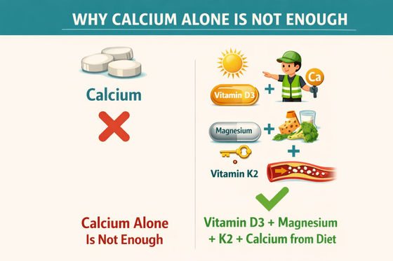 Vitamin D3, Magnesium and Vitamin K2: The Team That Helps Calcium Work in the Body