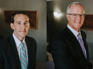Orthopaedic surgeons James McAtee, M.D., and Adam Chase, M.D., who provide orthopaedic and joint replacement services at Clay County Medical Center.