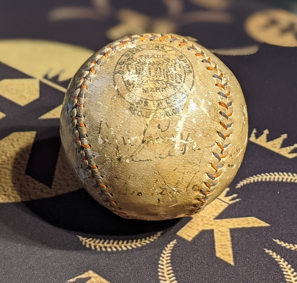 Thumbnail: Babe Ruth Lou Gehrig 1933 Yankees Team Signed Baseball PSA